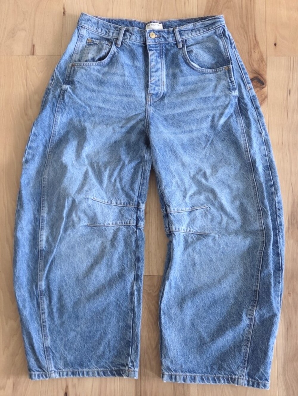 We The Free Good Luck Mid-Rise Barrel Jeans - Ultra Light Beam - Picture 2 of 7
